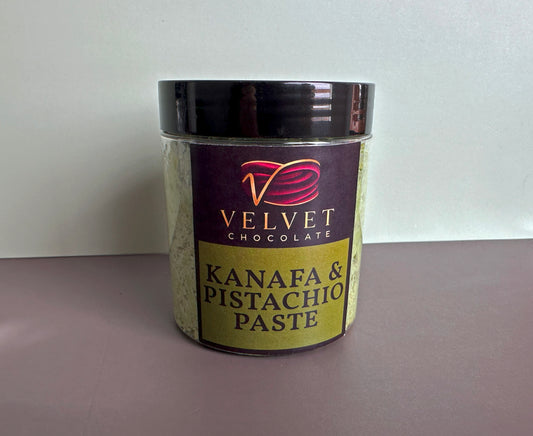 VELVET Dubai Kunafa & Pistachio Paste 10oz | Authentic Middle Eastern Dessert Filling | Natural Sweet Spread for Pastries, Dubai chocolate filling