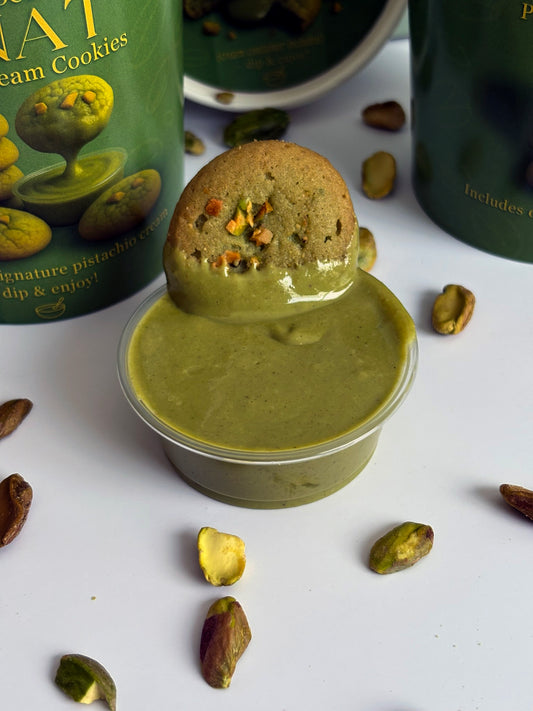 Lunat Cookies – Nut-Shaped Filled Cookies + Pistachio Cream Jar | Velvet Chocolate Gift Box