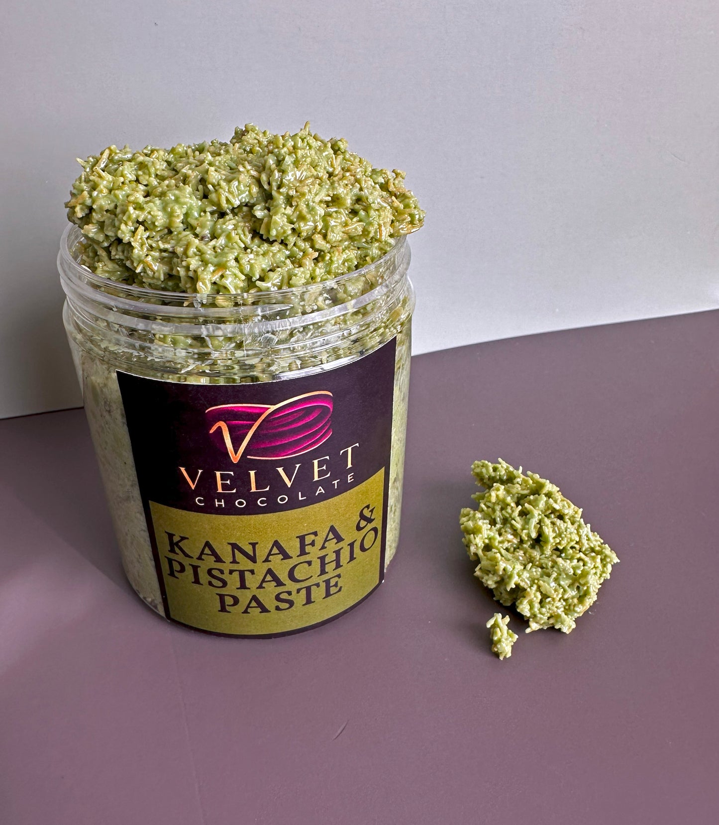 VELVET Dubai Kunafa & Pistachio Paste 10oz | Authentic Middle Eastern Dessert Filling | Natural Sweet Spread for Pastries, Dubai chocolate filling