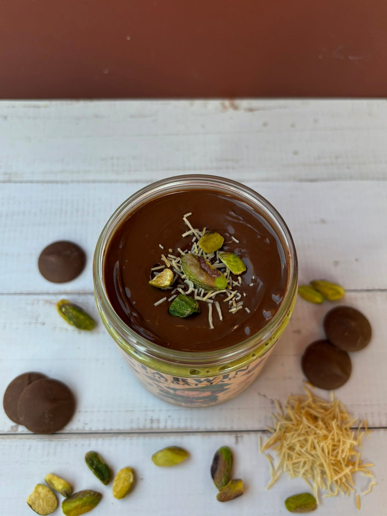 JARWIN Dubai Jar 10oz Pistachio Cream with Kunafa & Chocolate Hazelnut Layers | Handmade Luxury Dessert Jar | Christmas Gift