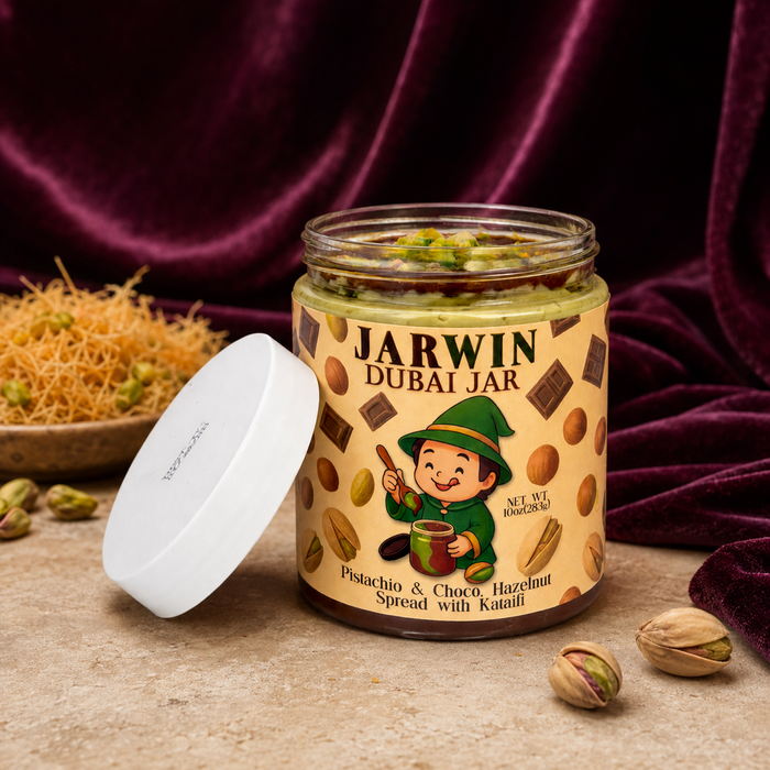 JARWIN Dubai Jar with white lid in Velvet Chocolate plum studio